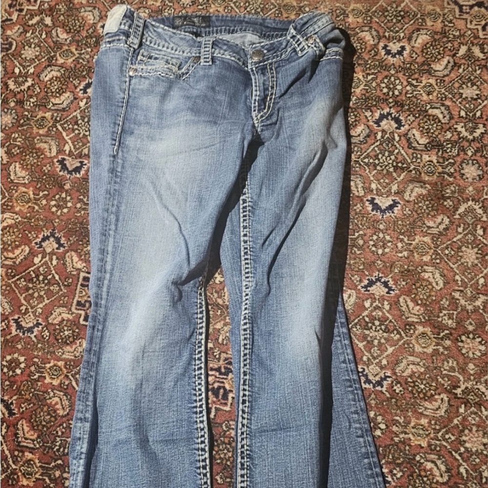 Silver Jeans Suki 17" Bootcut Womens 31/31 Thick Stitch